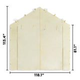 Caravan Canopy Tent Sidewalls for Mega Domain Carport with Straps, Ideal for Garage Storage, Inflatable Garage Covering, Tan (Sidewalls Only) Caravan Canopy