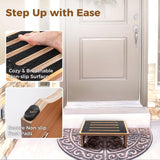 StrongTek 5" High Wooden Bed Step Stool for Adults, Sturdy Bedside & Shower Steps, 440lb Capacity, Versatile Mobility Aid for Seniors, Kitchen Use, Surgery Recovery, Anti-Slip, Portable Design StrongTek