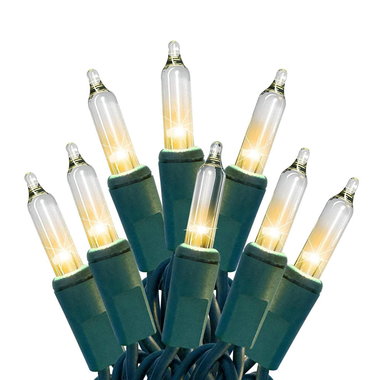 HISHINY Christmas Lights 100 Count Clear Christmas Tree Lights String with Green Wire for Outdoor Indoor Christmas Decorations Wedding Decorations Valentines Day Decor,UL Certified (21feet) HISHINY