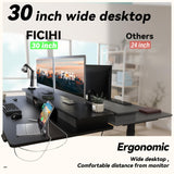 FICIHI Electric Standing Desk USB A/C Charging Port, Electric Height Adjustable Desk, 63 x 30 inches Desk with 4 Drawers,Larger Table Legs,Ergonomic Workstation Suitable for Home Gaming Office FICIHI