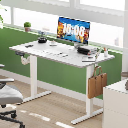 Zibbizo Electric Height Adjustable Standing Desk, 48x24 Inches, Ergonomic Sit-to-Stand Rising Computer Table for Home Office