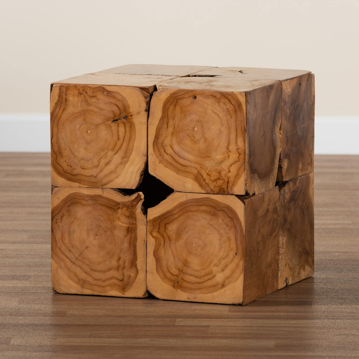 Bali & pari Eldora Rustic Natural Teak Root End Table bali & pari
