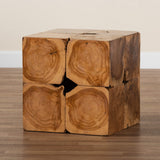 Bali & pari Eldora Rustic Natural Teak Root End Table bali & pari