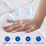 Ruoysun King Size Mattress, 14 Inch Firm Hybrid King Bed Mattress in a Box, with Gel Memory Foam and Individual Pocket Springs, Motion Isolation, Relieve Back Pain & Pressure Relief Ruoysun