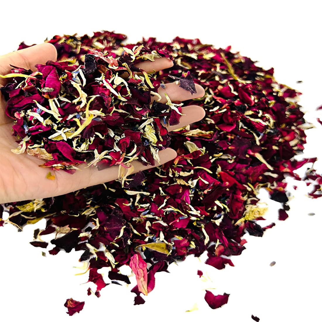 TooGet Wedding Confetti Dried Flower Petals, 100% Natural Confetti Dried Petals Biodegradable Petal Confetti for Wedding and Party Decoration - 115g (Red Roses Petals) TooGet