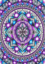 Jigsaw Puzzles - Mandala 500 Piece Jigsaw Puzzle challenging and Stimulating Puzzle Game Wall Art Unique Gift WoodArtSupply
