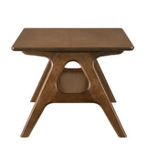 Arona Mid-Century Modern Wood Coffee Table with Shelf Roundhill Furniture