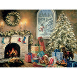 Bits and Pieces – Large 300 Piece Glow in The Dark Jigsaw Puzzle for Adults – Not a Creature was Stiring, Christmas Eve, Holiday - by Artist Nicky Boehme, Completed Puzzle Size: 18" x 24" Bits and Pieces