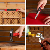 Red Drill Tool Kit Set: 20V Cordless Power Drill Tool Box with Battery Electric Drill Driver for Men Home Hand Repair Basic Toolbox Tools Sets Drills Case DEKOPRO