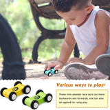 4 Pieces Wooden Car Ramp Race Track Toys for Aged 1 2 3, Christmas Party Present Wooden Car Ramp Racer Mini Cars Play Set Replacement Cars, 4 Pieces Zhanmai