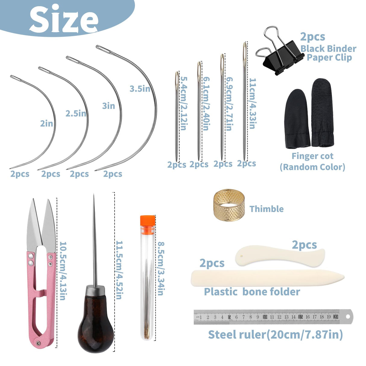 33 Pcs Bookbinding Kits 4 Pcs Bone Folder Paper Creaser Paper Folding Tool Book Binding Supplies with Bookbinding Needle, Waxed Thread, Steel Ruler, Awl for Bookbinding, Paper Card Crafts JUPEAN