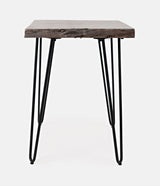Jofran Nature's Edge Modern Solid Wood Natural Live Edge Chairside End Table, Slate Jofran Inc.