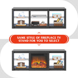 WLIVE TV Stand for 65 Inch TV, Entertainment Center with Adjustable Glass Shelves, LED TV Console, TV Stands for Living Room, Black WLIVE