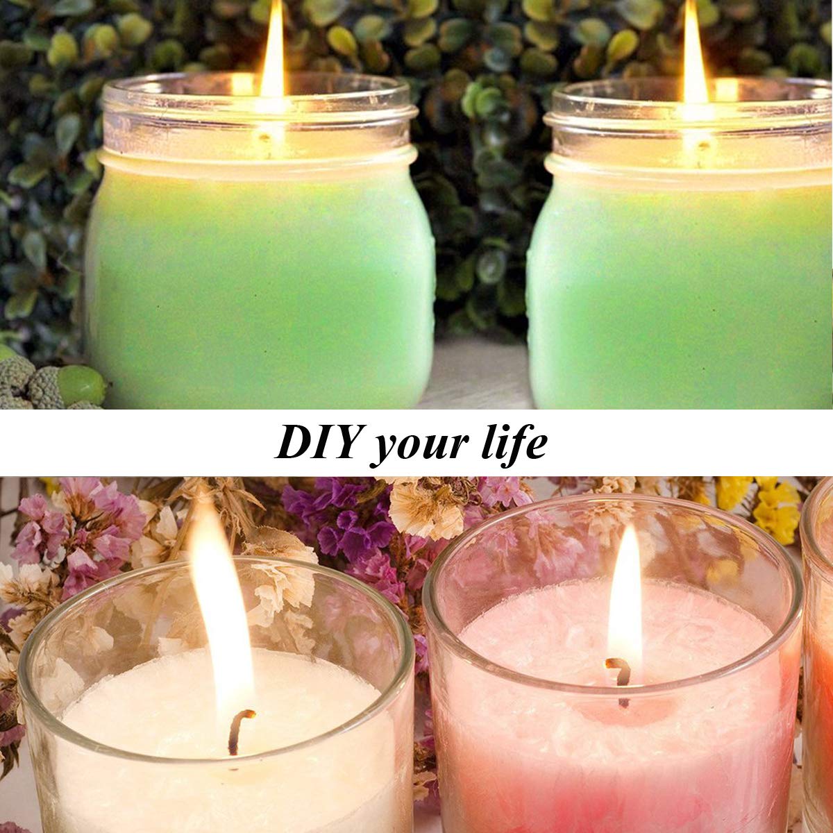 Candle Wicks,Candle Wicks for Candle Making,6 Inch 100 Piece DIY Pre-Waxed Cotton Wick with Tabs ZEPELOFFY