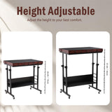 Tektalk 2000 Piece Foldable Puzzle Board with Height Adjustment, Jigsaw Puzzle Table with 2 Felt Cover & 8 Sorting Trays/Drawers, Puzzle Easel with Legs, Enclosed with 4 Roller Wheels (Black) Tektalk