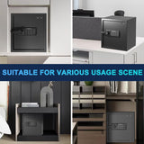 Mutak Smart Home Safe 1.5 Cub Biometric Safe Box, Quick-Access with Fingerprint Recognition Handle, Keys, Digital Keyboard, & Type-C Port, Equipped with Fireproof Bag&Alarm System, Bright LED Mutak