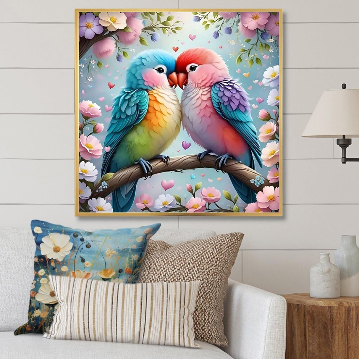 ARPADAMO Spring Diamond Art Bird Kits for Adults,5D Bird Diamond Painting DIY Animal Diamond Art Diamond Painting Kits for Adult,Round Full Drill Diamonds, Diamond Art Kits for Home Decor-14x14inch ARPADAMO
