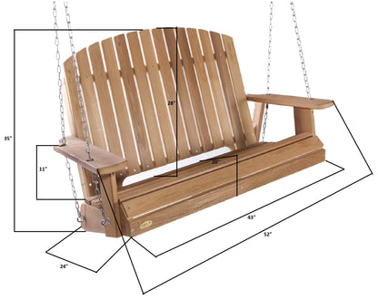 All Things Cedar PO72-S Cedar Pergola Garden Arbor Swing Set | Handcrafted Wood Swing for Backyard | Garden Outdoor Swing | Luxurious Cedar Outdoor Patio Swing Set 82x72x74