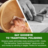 Premium Paste Wax for Wood - Resin Polishing for Woodturning - Friction Polish for Woodturning - Wood Polishing Compound - Restores Shine to Dull Finishes LIIZOUSUDA