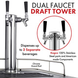 Kegco K309SS-2 24" Wide Homebrew Dual Tap Stainless Steel Digital Kegerator Kegco