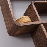 BYRTJSWX Multi-Compartment Trinket Shelf, Wall Mounted Curio Cabinet,Wooden Collectibles Display Case Trinket Display Shelf,for Bedroom, Corridor, Entrance, Living Room, Office(37.4x28x4.7in) BYRTJSWX