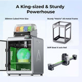 Creality K2 Plus Combo 3D Printer, Multi Color Printing with New CFS, Max 600mm/s Printing Speed, Full-auto Leveling, Next-Gen Direct Drive Extruder, Dual Al Camera, Build Volume 350 * 350 * 350mm Creality