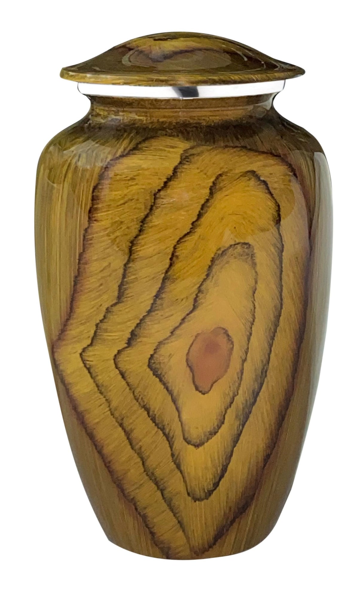 BOLD & DIVINE Teak Root Wood Grain Finish Cremation Urn | Human Ashes Adult Memorial urn, Burial, Funeral Cremation Urns | 200 Cubic Inches Adult BOLD & DIVINE