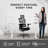 Uncaged Ergonomics Rise Up Standing Desk Legs – Dual Motor Standing Desk Frame with Memory Electric Standing Desk Frame Height Adjustable Table Legs for Sit Stand Desk Base Electronic Rising Desk Uncaged Ergonomics