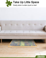 ALL4JIG 1000 Piece Rotating Puzzle Board with Drawers and Cover 22"x30"Portable Wooden Jigsaw Puzzle Table for Adults Portable,Lazy Susan Spinning Puzzle Boards ALL4JIG