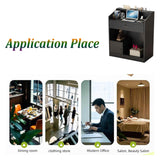 Reception Desk with Counter,Small Front Desk with Drawer & Cabinet,Reception Counter for Small Spaces,Retail Checkout Counter for Clothing Store Lobby Beauty Salon Generic