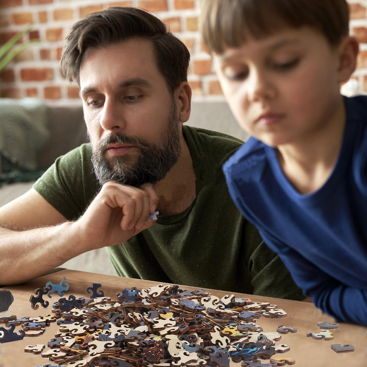 Wooden Puzzle for Adults, 248 Piece Unique Animal Shaped Wooden Jigsaw Puzzles, Wooden Puzzle Adults Family Game Gift for Adults and Teenagers (11.2 * 11.2in) Jozutoyz