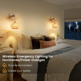 Battery Operated Wall Sconce Set of Two, Wireless Rechargeable Wall Lights, Rattan Wall Lamps with Remotes and Dimmable RGB LED Bulbs, Indoor Boho Wood Sconces Wall Decor for Bedroom Living Room MANGINY