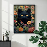 Cat Paint by Numbers for Adult, Cat Paint by Numbers Kit for Adults Beginners, DIY Flower Acrylic Painting on Canvas for Home Wall Art Decor 16x20 Inch Mandun