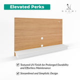 Naomi Home Deborah Floating Entertainment Center for up to 55 inch TVs, TV Wall Panel with LED Strip and Shelf, Floating TV Stand, Natural,White Naomi Home