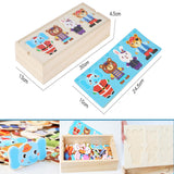LilyBeauty Wooden Jigsaw Bear Family Puzzle Box, Dressing Puzzles Toys, Dress-up Puzzle Set（72 pcs） (Mixed) LilyBeauty
