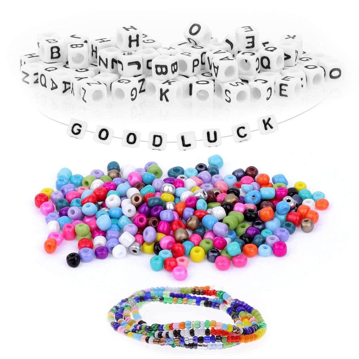 selizo Friendship Bracelet String Kit, 100 Colors Embroidery Floss Cross Stitch Thread Supplies Kit with Organizer Storage Box, 39 Pcs Tools and 400 Beads for Embroidery Bracelet selizo