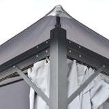 Outsunny 10' x 13' Patio Gazebo, Aluminum Frame, Outdoor Gazebo Canopy Shelter with Netting & Curtains, Garden, Lawn, Backyard and Deck, Gray Outsunny