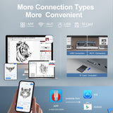 ORTUR Laser Master 3 with Foldable Feet FFT1.0 and Laser Rotary Chuck YRC1.0, 10000mW Output Laser Cutter, App Control Laser Engraver for Wood and Metal, Laser Class 4 Ortur