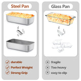 LIANYU 4 Pack Loaf Pans for Baking Bread, 9x5 Inch Bread Pan, Stainless Steel Meatloaf Baking Loaf Tin for Homemade Banana Sourdough, Dishwasher Safe LIANYU