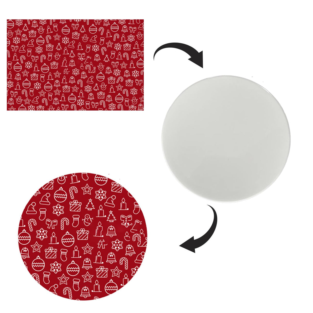 Sublimation Blanks Drink Coasters Round Ceramic Absorbent Coasters for Tabletop Protection, DIY Crafts, Painting, and Home Decor（24） Bovnobca