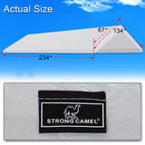 Strong Camel 10 x 20 Carport Canopy Replacement Cover Valance Canopy Replacements Top with Ball Bungees White (Only Cover, Frame is not Included) Strong Camel