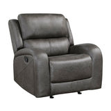 Lexicon Rocker Recliner Chair, Reclining Rocking Chair, Home Theater Reclining Seat, Manual Recliner Seat for Living Room, Nursery, Bedroom, Office, Apartment, Grey Lexicon