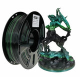Stronghero3D PLA 3D Printer Filament 1.75mm,Galaxy Green and Black,1kg(2.2lbs) Accuracy +/-0.05mm for ender3 Cr10 Sovol Stronghero3D