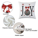 Mimkus Merry Christmas Red Throw Pillow Covers 18 x 18 Inch Set of 4 Christmas Joy Xmas Trees Winter Holiday Cushion Case for Sofa Couch Home Decor Mimkus