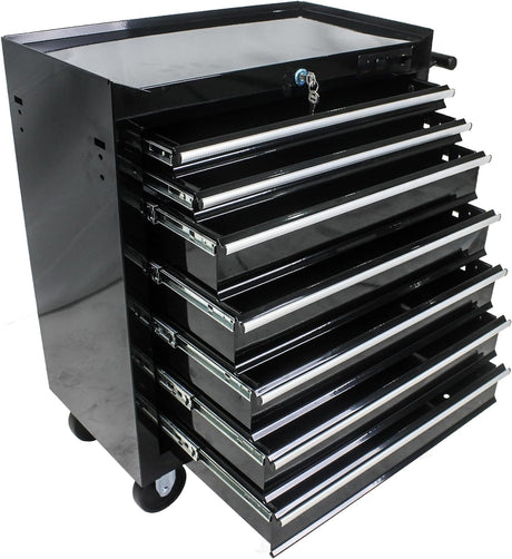 BouPower 7-Drawer Tool Chests, Rolling Tool Storage Cabinet with Detachable Tray - Black Black BouPower