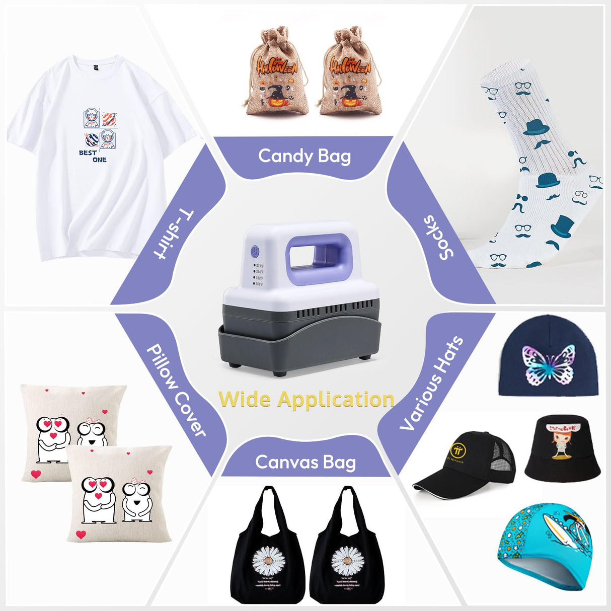 OFFNOVA Hat Heat Press Machine for Caps with 4 Heating Levels & Auto-Off, Hat Heat Press with Curved Heating Plate for Vinyl, Sublimation, Heat Transfer Projects OFFNOVA