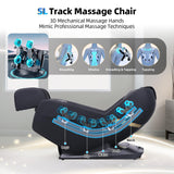 Massage Chair Full Body, Zero Gravity 3D SL-Track Shiatsu Massage Recliner Chair with Auto Modes, Airbag Massage, Wheels for Easy Movement, Compact Design for Quality Comfort, Black Msutree