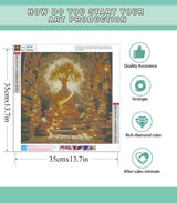 Lophomie Diamond Art Kits for Adults, 5D DIY Tree of Life Diamond Painting Kits for Adults Beginners, Diamond Dots Kits Gem Arts Crafts for Home Wall Decor 14x14 Inch Lophomie