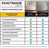 ExactMade - Clear Table Protector, USA Made, Safe, 25 x 55 Inch, 2mm Thick Ultra Clear Smooth Vinyl, Heavy Duty Clear Table Mat for Work Bench, Clear Desk Mat Cut to Size for Office Desk ExactMade