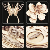 3D Wooden Puzzle for Adults - Piano DIY Music Box Wood Model Kits Construction Craft Kits Mechanical Jigsaw Puzzles for Age 15+ Years Old auryee